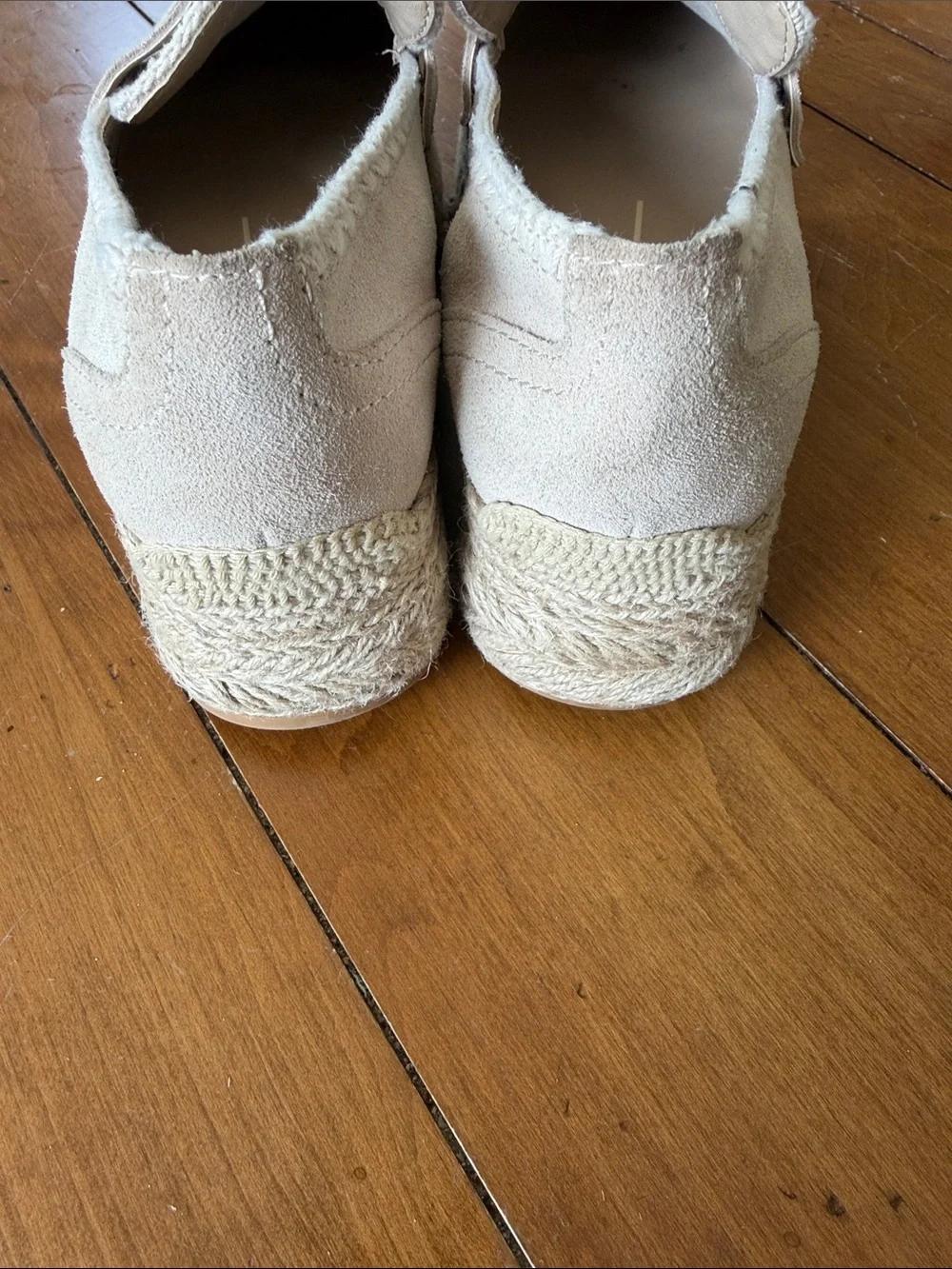 Dolce Vita Light Beige Suede Espadrille Loafers